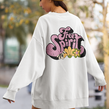 Load image into Gallery viewer, Free Spirit Unisex Heavy Blend™ Crewneck Sweatshirt Vintage, Retro Free Spirit Design Hippie Pullover Choose Front or Back Design