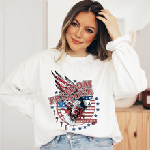 Load image into Gallery viewer, Freedom Tour Women's Fourth of July T Shirt, Sweatshirt or Tank July 4th Freedom Tour Born to be Free 1776 Eagle 4th of July Collection