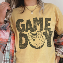 Load image into Gallery viewer, Game Day Comfort Colors® T-Shirt, Spring or Summer Tee, Gift for Mom, Distressed Design Game Day T-Shirt, Baseball T-Shirt
