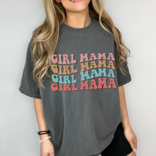 Load image into Gallery viewer, Girl Mama, Unisex Garment-Dyed T-shirt Comfort Colors® Tee in Green, Yam, Mustard, White, Watermelon, Pepper Mother's Day Gift, Gift for Mom