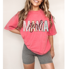 Load image into Gallery viewer, Girl Mama Comfort Colors® T-Shirt, Mother's Day Gift, Gift for Mom, Pastel Flower Letters T-Shirt in Six Spring Colors, Garment Dyed T-Shirt