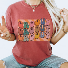 Load image into Gallery viewer, Trendy Seventies Tee, 70's Groovy Comfort Colors® T-shirt, Spring1970's Retro Design T-Shirt in Six Colors, Trendy Summer Tee