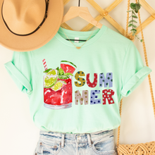 Load image into Gallery viewer, Summer Margarita Unisex Bella Canvas® T-shirt Women's Heather Peach, Heather Mint or White Pretty Summer T-Shirts