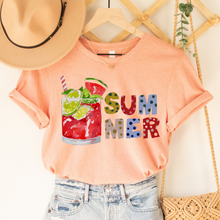 Load image into Gallery viewer, Summer Margarita Unisex Bella Canvas® T-shirt Women's Heather Peach, Heather Mint or White Pretty Summer T-Shirts