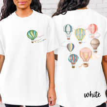 Load image into Gallery viewer, Hot Air Balloons Comfort Colors® T-shirt, Women's Spring or Summer T-Shirt, Balloon Festival T-Shirt, Watercolor Balloons