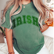 Load image into Gallery viewer, Irish Unisex Garment-Dyed Comfort Colors® T-shirt Women's St. Patrick's Day Moss, Sage, Green or White Tees