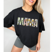 Load image into Gallery viewer, Mama Comfort Colors® T-Shirt, Spring or Summer Tee, Gift for Mom, Faux Embroidered Letters T-Shirt, Mother's Day T-Shirt Gift