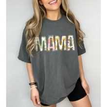 Load image into Gallery viewer, Mama Comfort Colors® T-Shirt, Spring or Summer Tee, Gift for Mom, Faux Embroidered Letters T-Shirt, Mother's Day T-Shirt Gift
