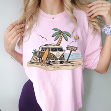 Load image into Gallery viewer, Always Free Shipping! Trendy Comfort Colors® Retro Hippie Beach Van T-shirt, Spring Break or Summer T-Shirt Myrtle Beach Spring Break T-Shirt