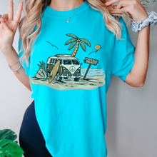 Load image into Gallery viewer, Always Free Shipping! Trendy Comfort Colors® Retro Hippie Beach Van T-shirt, Spring Break or Summer T-Shirt Myrtle Beach Spring Break T-Shirt