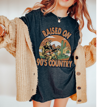 Load image into Gallery viewer, Country Music Festival T-Shirt, Raised On 90's Country Music Unisex-Sized Short Sleeve Tee Country Music T-Shirt, Retro Design T-Shirt