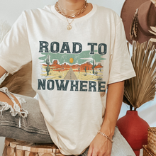 Load image into Gallery viewer, Road To Nowhere Bella Canvas® Unisex Jersey Short Sleeve Tee in Natural, White, Dark Heather or Heather Olive Desert Cactus T-Shirt