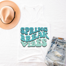 Load image into Gallery viewer, Free Shipping, Spring Break Vibes Women's Ideal Slim Fit Racerback Tank, Tahiti Blue or Mint, Spring or Summer Tank