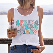 Load image into Gallery viewer, Free Shipping, Spring Break Vibes Women's Ideal Slim Fit Racerback Tank, Tahiti Blue or Mint, Spring or Summer Tank