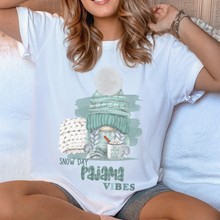Load image into Gallery viewer, Snow Day Pajama Vibes Crewneck Sweatshirt, Hooded Sweatshirt or T-Shirt Winter Unisex Sized Women's Shirt Collection