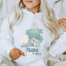 Load image into Gallery viewer, Snow Day Pajama Vibes Crewneck Sweatshirt, Hooded Sweatshirt or T-Shirt Winter Unisex Sized Women's Shirt Collection
