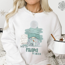 Load image into Gallery viewer, Snow Day Pajama Vibes Crewneck Sweatshirt, Hooded Sweatshirt or T-Shirt Winter Unisex Sized Women's Shirt Collection