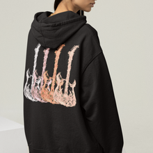 Load image into Gallery viewer, Metal Guitars Unisex Heavy Blend™ Hooded Sweatshirt Front or Back Design Colorful Rose Gold, Silver, Gold Guitars Hoodie Trendy Music Hoodie