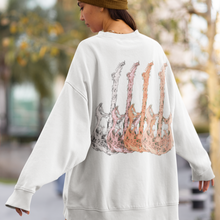 Load image into Gallery viewer, Metal Guitars Unisex Heavy Blend™ Crewneck Sweatshirt Front or Back Design Colorful Rose Gold, Silver, Gold Guitars, Trendy Music Shirt