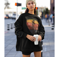 Load image into Gallery viewer, Guitar Pick Unisex Heavy Blend™ Crewneck Sweatshirt Front or Back Design Distressed Guitar Neck Design, Trendy Music Pullover