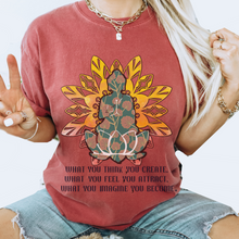 Load image into Gallery viewer, Buddha Lotus Tee, Trendy Comfort Colors® T-shirt, Spring Yoga Meditation T-Shirt in Six Colors, Trendy Summer Tee