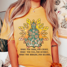 Load image into Gallery viewer, Buddha Lotus Tee, Trendy Comfort Colors® T-shirt, Spring Yoga Meditation T-Shirt in Six Colors, Trendy Summer Tee
