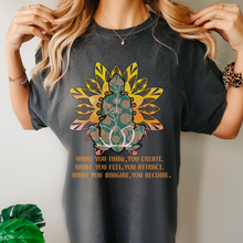 Load image into Gallery viewer, Buddha Lotus Tee, Trendy Comfort Colors® T-shirt, Spring Yoga Meditation T-Shirt in Six Colors, Trendy Summer Tee