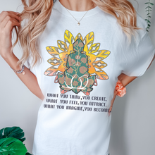 Load image into Gallery viewer, Buddha Lotus Tee, Trendy Comfort Colors® T-shirt, Spring Yoga Meditation T-Shirt in Six Colors, Trendy Summer Tee
