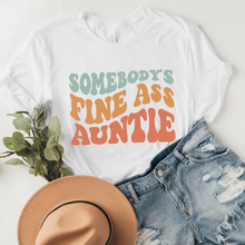 Load image into Gallery viewer, Women's Retro Auntie Unisex Garment-Dyed T-shirt Comfort Colors® Tee Gift for Aunt Gift for Sister Retro Auntie Design Green, Yam, Mustard, White