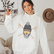 Load image into Gallery viewer, Après-Ski Unisex Heavy Blend™ Hooded Sweatshirt Black, White, or Grey Cozy Winter Ski Hoodie