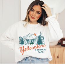 Load image into Gallery viewer, Yellowstone National Park Cozy Hooded or Crewneck Sweatshirt Adventure, Hiking, Camping Hoodie Warm, Soft Sweatshirt