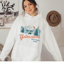 Load image into Gallery viewer, Yellowstone National Park Cozy Hooded or Crewneck Sweatshirt Adventure, Hiking, Camping Hoodie Warm, Soft Sweatshirt