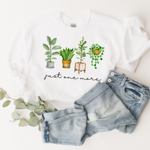 Load image into Gallery viewer, Just One More Houseplant Crewneck Shirt Women's sweatshirt Unisex House Plants sweatshirt fall White, Sand or Ash