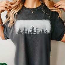 Load image into Gallery viewer, Pine Tree Silhouette, Forest, Outdoors, Hiking, Nature, Camping T-shirt Tee, Garment Dyed Comfort Colors, Spring Shirt