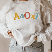 Load image into Gallery viewer, Alert and Oriented times One Sweatshirt Gift for Her Pastel Letters Gift for Him A&Ox1 Nursing Student Grad Gift Unisex Crewneck