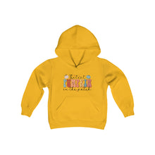 Load image into Gallery viewer, Kids Fall Hoodie, Cutest Pumpkin In The Patch Hooded Sweatshirt, Boys or Girls Fall Hooded Sweatshirt, Colorful Pastel Design
