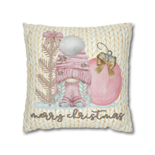 Load image into Gallery viewer, Christmas Pillow Covers, Christmas, Gnomes, Country Square Pillow Covers, Pillow Cover Set, Pastel Gnomes Pillow Case Set
