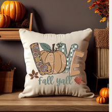 Load image into Gallery viewer, Fall Pillow Covers, Rustic Country Square covers, Country Farmhouse Decor Pillowcase Set, Farmhouse Pumpkins
