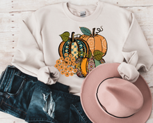 Load image into Gallery viewer, Women&#39;s Fall Hand Drawn Pumpkins Design Pretty Watercolors Pumpkins Sweatshirt
