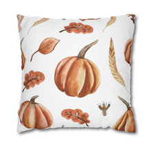 Load image into Gallery viewer, Fall Pillow Covers, Rustic Country Square covers, Country Farmhouse Decor Pillowcase Set, Farmhouse Pumpkins
