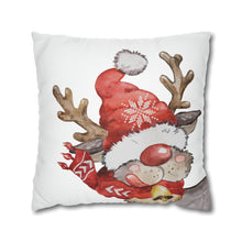 Load image into Gallery viewer, Christmas Pillow Cover, Winter Reindeer Pillow Cover, Christmas Scarf, Holiday Pillow Cover, Holiday Decor Pillow Cover
