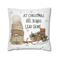 Load image into Gallery viewer, At Christmas Pillow Covers, Christmas, Gnomes, Country Square Pillow Covers, Pillow Cover Set, Cute Gnomes Pillowcase Set
