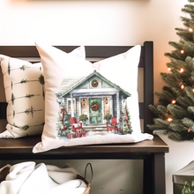 Load image into Gallery viewer, Christmas Farmhouse Pillow Covers, Watercolor Pillow Cover, Rustic Pillow Covers, Four Sizes Pillows, Always Free Shipping
