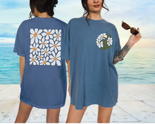 Load image into Gallery viewer, Abstract Daisies Comfort Colors® Shirt, Women&#39;s Summer T-Shirt, Garment Dyed, Boho, Retro Design Tee
