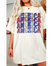 Load image into Gallery viewer, Retro America 4th of July  T-Shirt, Retro Inspired Vintage Inspired &#39;70&#39;s Design, Bella Canvas® T-Shirt, T-Shirt Dress
