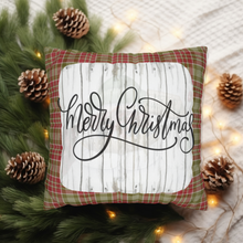 Load image into Gallery viewer, Christmas Pillow Cover, Santa Gnome Christmas Pillow Cover, Rustic Christmas, Holiday Pillow Cover, Farmhouse Decor Pillow, Christmas Porch Decor
