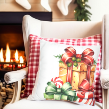 Load image into Gallery viewer, Christmas Pillow Covers, Square Pillow Cover, Country Pillow Covers, Holiday Decor Pillow Cover, Tis The Season, Fun Christmas Pillows
