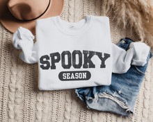 Load image into Gallery viewer, Women&#39;s Halloween or Fall Spooky Season Crewneck Sweatshirt Varsity Letters Shirt
