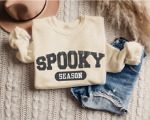 Load image into Gallery viewer, Women&#39;s Halloween or Fall Spooky Season Crewneck Sweatshirt Varsity Letters Shirt
