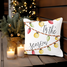 Load image into Gallery viewer, Christmas Pillow Covers, Square Pillow Cover, Country Pillow Covers, Holiday Decor Pillow Cover, Tis The Season, Fun Christmas Pillows
